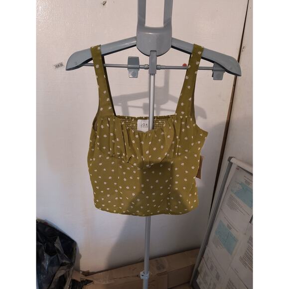 JOA just one answer Crop top size Medium floral olive green - Picture 1 of 6